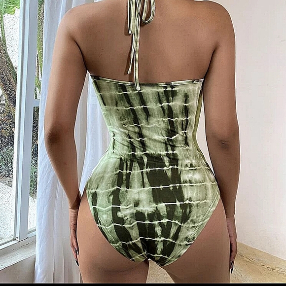 TIE DYE HALTER BODYSUIT - Picture 4 of 5